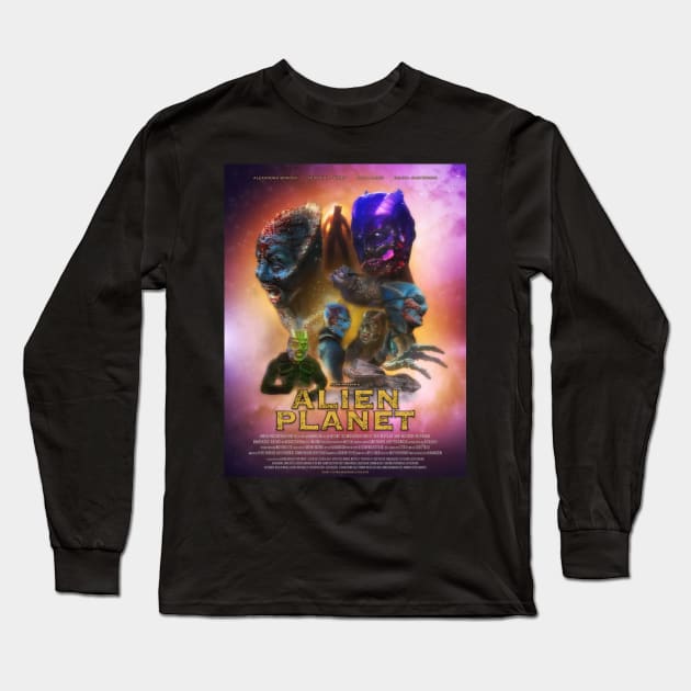 Alien Planet - Official Poster Long Sleeve T-Shirt by Monster Maxson Productions LLC